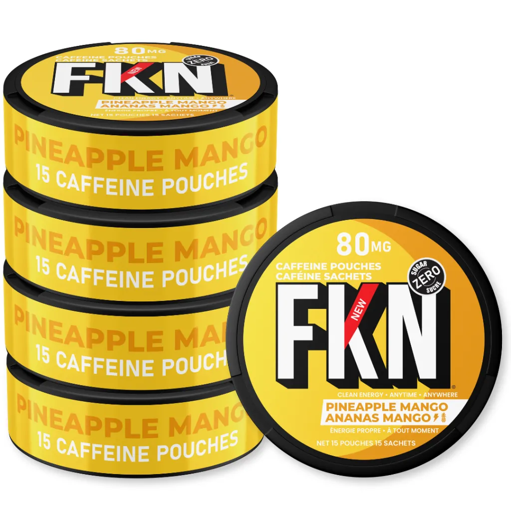 FKN Caffeine Pouches (Pineapple Mango) 80MG (Sleeve of 10)