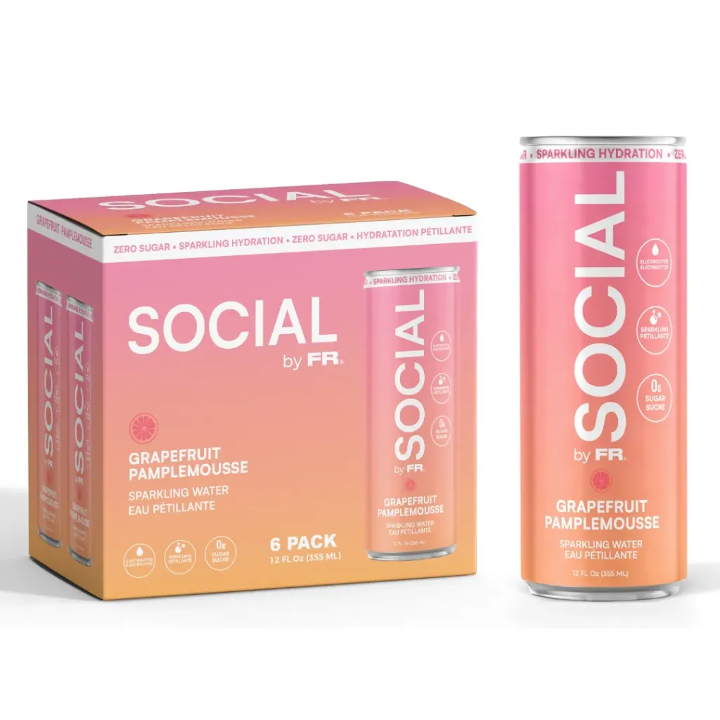 FR Social Sparkling (Grapefruit) (Case of 24)(4x6 packs)