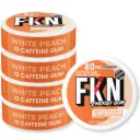 FKN Caffeine Gum (White Peach) 80MG (Sleeve of 20)